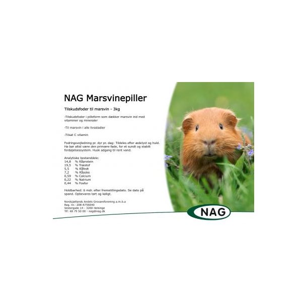 NAG Marsvinepiller - SENDES IKKE - SKAL AFHENTES