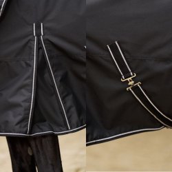Regnd�kken med fleece og aftagelig hals
