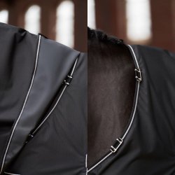 Regnd�kken med fleece og aftagelig hals