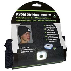 Ryom strikhue med lys