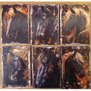 Kort med Sort barokhest